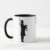 Bagpiper-Silhouette Tasse (Links)