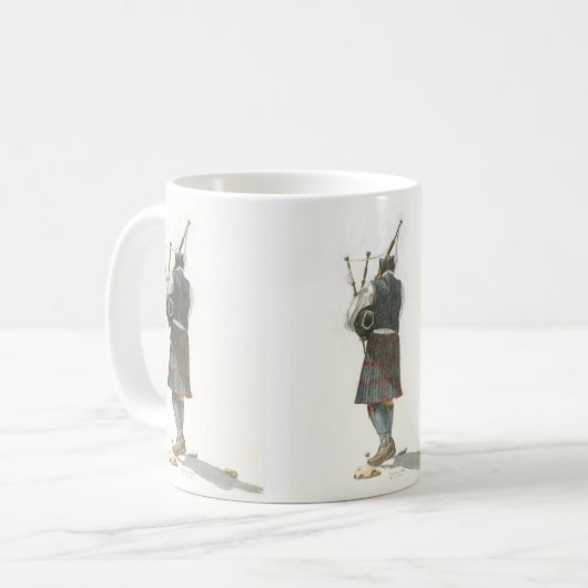 Bagpiper-Tasse Kaffeetasse (Vorderseite Links)