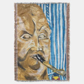 Bagpiper Throw Blanket Decke (Vorderseite Vertikal)