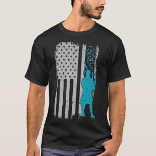 Bagpiper USA Flag Piper oder Honorarwächter Bagpip T-Shirt