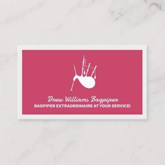 Bagpiper Visitenkarte (Vorderseite)