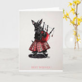 Bagpipers beste Wünsche Karte (Gelbe Blume)