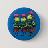 Bagpipers for Burns Supper Scottish Button (Vorderseite)