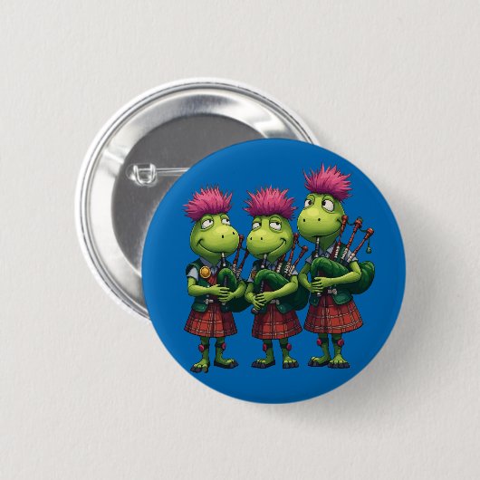 Bagpipers for Burns Supper Scottish Button (Vorne & Hinten)