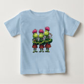 Bagpipers für Burns Supper Scottish Thistles Baby T-shirt (Vorderseite)