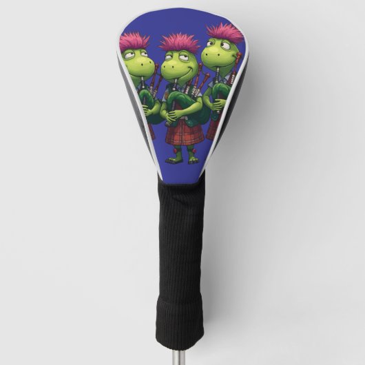 Bagpipers für Burns Supper Scottish Thistles Golf Headcover (Vorderseite)