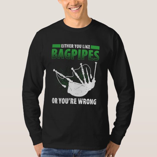Bagpipes For Bagpiperist Bagpipe Player Bagpiping T-Shirt (Vorderseite)
