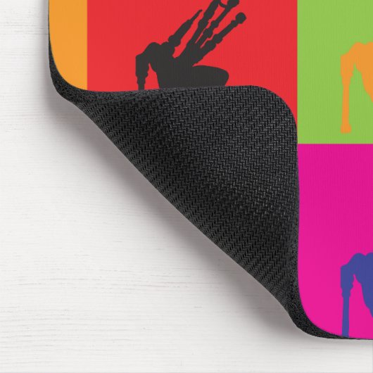 Bagpipes-Pop-Kunst Mousepad (Ecke)