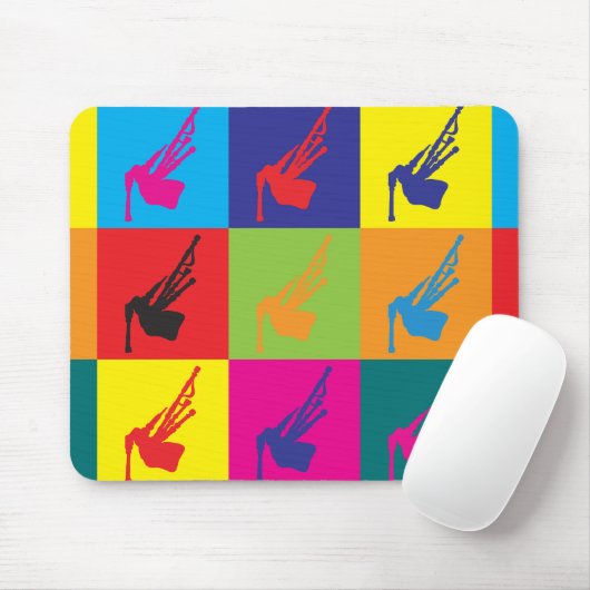 Bagpipes-Pop-Kunst Mousepad (Mit Mouse)