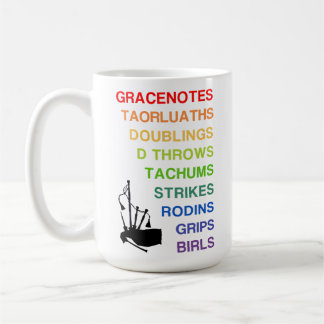 Bagpiping Embellishments 15 oz. Tasse für Bagpiper