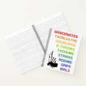 Bagpiping Notebook 8,5" x 11" Notizblock (Innenseite)