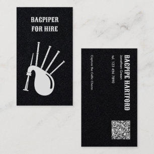Bagpiping QR Code Visitenkarte