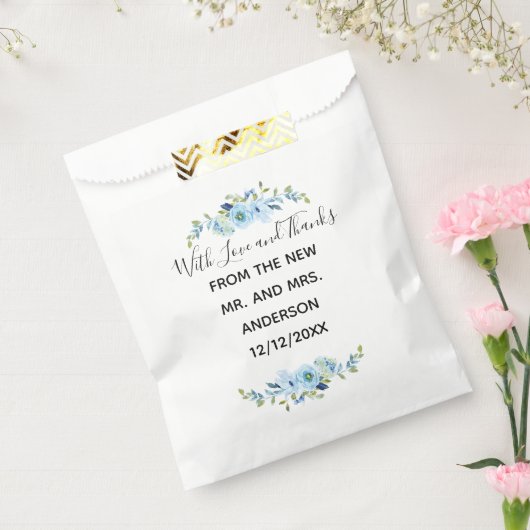 Bags für personalisierte blaue Flora-Gastgeschenk Geschenktütchen (Versiegelt)