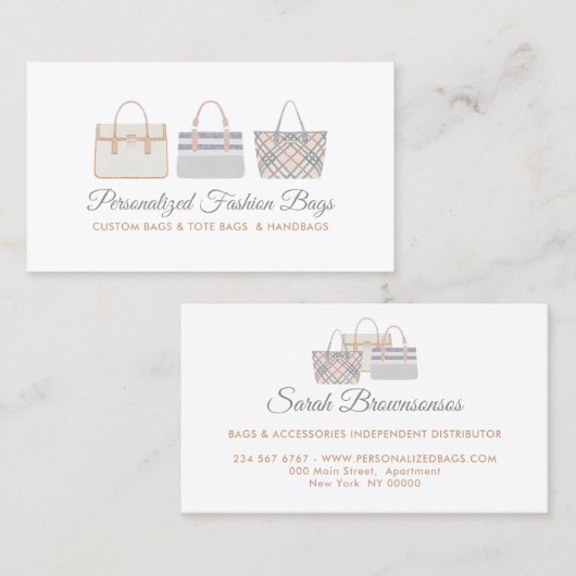 Bags Wallet Accessor Distributor Visitenkarte (Vorne/Hinten)