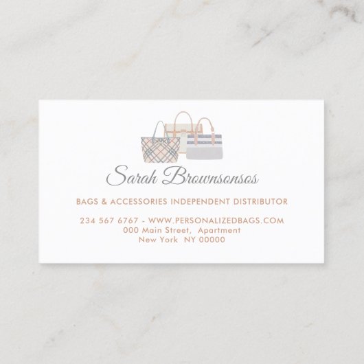 Bags Wallet Accessor Distributor Visitenkarte (Rückseite)