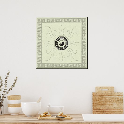 Bagua mit Affirmations Poster (Küche)