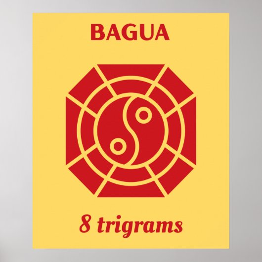Bagua Red - FengShui Poster (Vorne)