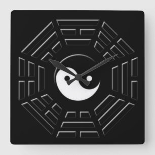 Bagua  Wall Clock Quadratische Wanduhr