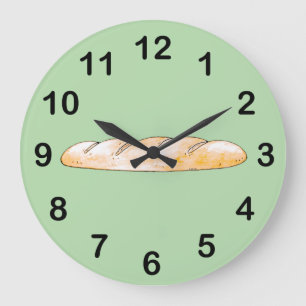 Baguettbrot Große Wanduhr