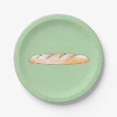 Baguettbrot Pappteller (Vorderseite)