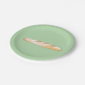 Baguettbrot Pappteller (Schrägansicht)