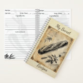 Baguette Broad Ephemera Collage Art Notebook Notizblock (Innen)