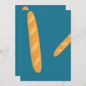 Baguette Brot Einladung (Vorne/Hinten)