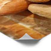 Baguette, Brot, in der Straße zu verkaufen mit dem Poster (Ecke)