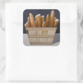 Baguettes Quadratischer Aufkleber (Tasche)
