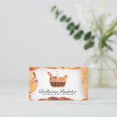 Baguettes und Pastries Visitenkarte (Stehend Vorderseite)