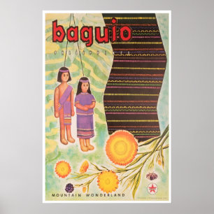 Baguio Druck Philippinen Reiseplakat Filipino Poster