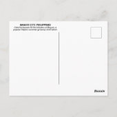 Baguio, Philippinen Postkarte (Rückseite)