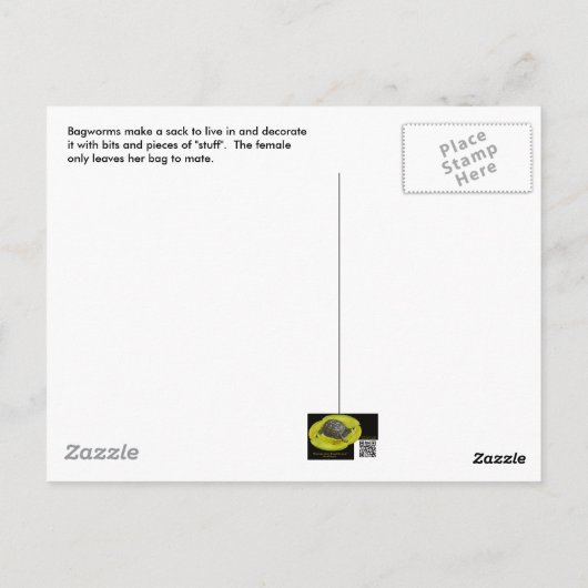 Bagworm Postcard Postkarte (Rückseite)