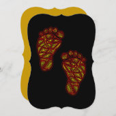 Bagy Footprints Einladung (Vorne/Hinten)