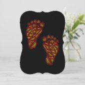 Bagy Footprints Einladung (Stehend Vorderseite)