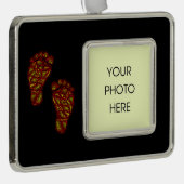 Bagy Footprints Rahmen-Ornament Silber (Rechts)