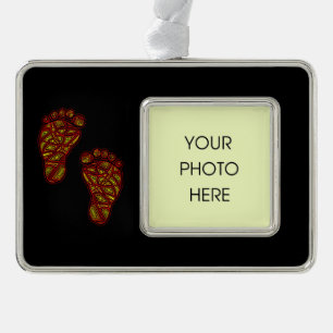 Bagy Footprints Rahmen-Ornament Silber