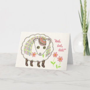 Bah Bah notecard Karte