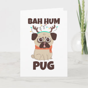 Bah Hum Mops Christmas Dog Feiertagskarte