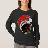 Bah Hum Mops Ugly Christmas Sweater T-Shirt (Vorderseite)