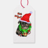Bah Hum Mops Weihnachten Geschenkanhänger (Rückseite)