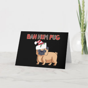 Bah Hum Mops Weihnachts-Hunde Humor Feiertagskarte