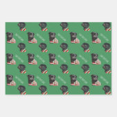 Bah Hum Mops Weihnachtswrapping Paper - 3 Blätter (Vorderseite)