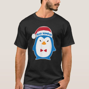 Bah Humbug Angry Penguin Weihnachtsmannmütze Xmas  T-Shirt