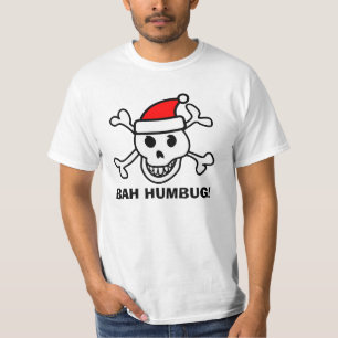 Bah Humbug-Antiweihnachtst-shirt mit Sankt-Schäde T-Shirt