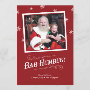 Bah Humbug-Baby-Weihnachtskarten Einladung