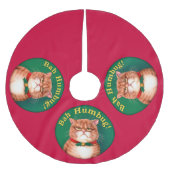 Bah Humbug-Baum-Rock Polyester Weihnachtsbaumdecke (Vorderseite)