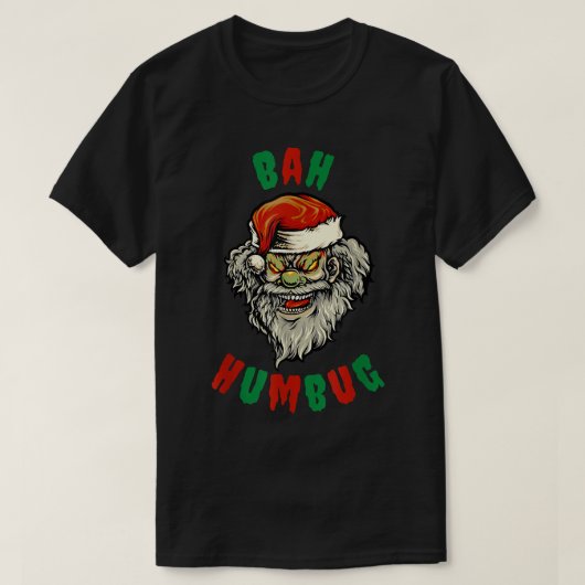 Bah Humbug Beängstigend Clown Santa Claus Christma T-Shirt (Design vorne)