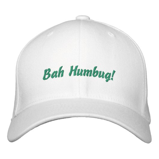 Bah Humbug! Bestickte Baseballkappe (Vorderseite)
