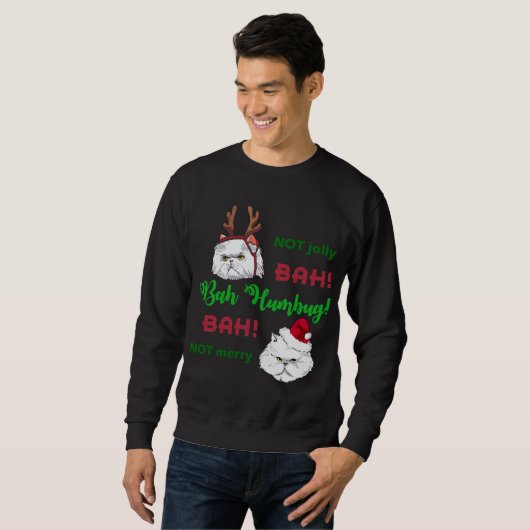Bah Humbug Cat Sweatshirt (Vorne ganz)